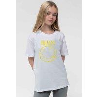 Nirvana Yellow Grunge Smile Band Logo T-Shirt in White | Size: 5-6 Years