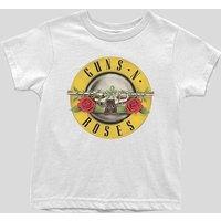 Guns N Roses Toddler Classic Logo Tee in White | Size: 4-5 Years