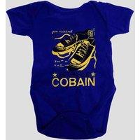 Kurt Cobain Laces Baby Grow in Blue | Size: 0-3 m