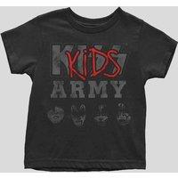 KISS Toddler Army Band Logo Tee in Black | Size: 9-12 m