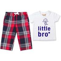 60 SECOND MAKEOVER Boy's Little Bro Pyjamas Children Trouser Bottoms Pyjama Set Little Brother in Red | Size: 0-6 m