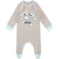 Harry Bear Boy's Counting Sheep Baby Sleepsuit in Grey | Size: 12-18 m