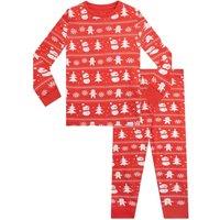 Harry Bear Kids Christmas Pyjamas in Red | Size: 4-5 Years