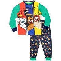 Paw Patrol Boy's Pup Print Pyjamas in Blue | Size: 5-6 Years