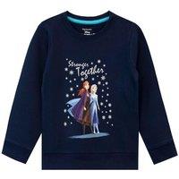 Disney Girl's Frozen Stronger Together Sweatshirt in Blue | Size: 18-24 m