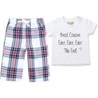 60 SECOND MAKEOVER Best Cousin Ever Pyjamas Children Trouser Bottoms Pyjama Set Christmas in Pink | Size: 6-12 m