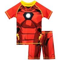 Marvel Boy's Ironman Avengers Two Piece Swim Set in Red | Size: 18-24 m