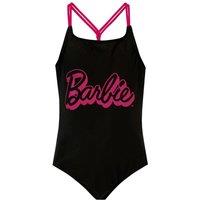 Barbie Girl's Swimsuit One Piece Swimming Costume in Black | Size: 4-5 Years
