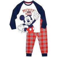 Disney Boy's Mickey Mouse Pyjamas in Red | Size: 4-5 Years