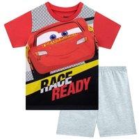 Disney Boy's Cars Short Pyjamas Race Ready in Red | Size: 7-8 Years