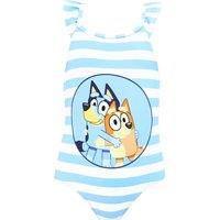Bluey Girl's Stripe Swimsuit in Blue | Size: 18-24 m