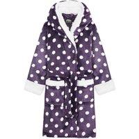CityComfort Hooded Fluffy Dressing Gown in Purple | Size: 13-14 Years