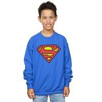 DC Comics Boy's Superman Logo Sweatshirt in Blue | Size: 7-8 Years