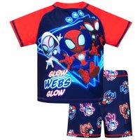 Marvel Boy's Spidey & His Amazing Friends Two Piece Swimming Costume in Blue | Size: 18-24 m