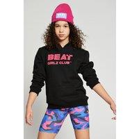 Beat Girlz Club Girl's 'Aerial' Logo Hoodie in Black | Size: 9-10 Years