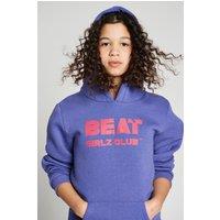 Beat Girlz Club Girl's 'Aerial' Logo Hoodie in Purple | Size: 13-14 Years