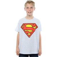 DC Comics Boy's Superman Logo T-Shirt in Grey | Size: 12-13 Years