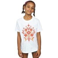 Harry Potter Girl's Christmas Fair Isle Cotton T-Shirt in White | Size: 5-6 Years