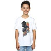 Marvel Boy's Black Panther Profile T-Shirt in White | Size: 9 Years