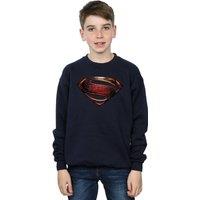 DC Comics Boy's Justice League Movie Superman Emblem Sweatshirt in Navy | Size: 9 Years