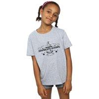 Harry Potter Girl's Hogwarts First Year Cotton T-Shirt in Grey | Size: 7-8 Years