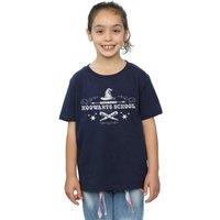 Harry Potter Girl's Hogwarts First Year Cotton T-Shirt in Navy | Size: 5-6 Years
