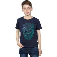 Marvel Boy's Black Panther Tribal Mask T-Shirt in Navy | Size: 12-13 Years
