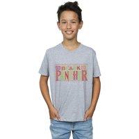 Marvel Boy's Black Panther Tribal Logo T-Shirt in Grey | Size: 7-8 Years