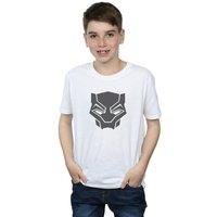 Marvel Boy's Black Panther Black On Black T-Shirt in White | Size: 12-13 Years