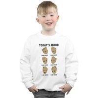 Marvel Boy's Guardians Of The Galaxy Groot Todays Mood Sweatshirt in White | Size: 7-8 Years
