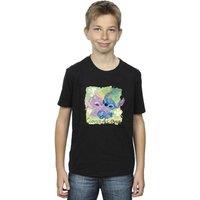 Disney Boy's Lilo & Stitch St Patricks Day Clover T-Shirt in Black | Size: 3-4 Years