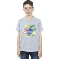 Disney Boy's Lilo & Stitch St Patricks Day Clover T-Shirt in Grey | Size: 3-4 Years