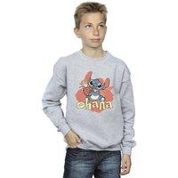 Disney Boy's Lilo & Stitch Ohana Pineapple Sweatshirt in Grey | Size: 3-4 Years