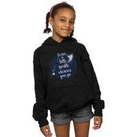 Disney Girl's Tinker Bell A Little Sparkle Hoodie in Black | Size: 12-13 Years