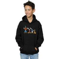 Disney Boy's Mickey Mouse Friends Hoodie in Black | Size: 9 Years