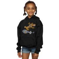 Tom & Jerry Girl's Egg Run Hoodie in Black | Size: 5-6 Years