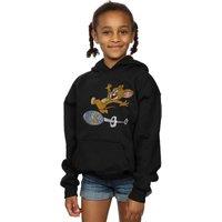 Tom & Jerry Girl's Egg Run Hoodie in Black | Size: 12-13 Years