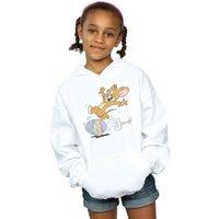 Tom & Jerry Girl's Egg Run Hoodie in White | Size: 12-13 Years