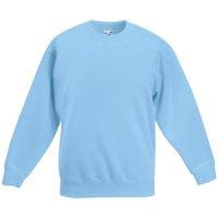Fruit of the Loom Classic 80 20 Set-In Sweatshirt Pack of 2 in Blue | Size: 9-10 Years