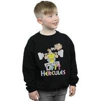 Disney Boy's Hercules Do You Even Lift? Sweatshirt in Black | Size: 9 Years