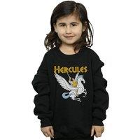 Disney Girl's Hercules With Pegasus Sweatshirt in Black | Size: 7-8 Years
