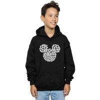 Disney Boy's Mickey Mouse Head Of Hands Hoodie in Black | Size: 9 Years