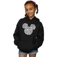 Disney Girl's Mickey Mouse Head Of Hands Hoodie in Black | Size: 5-6 Years