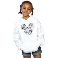 Disney Girl's Mickey Mouse Head Of Hands Hoodie in White | Size: 9 Years