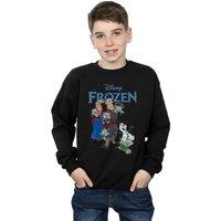 Disney Boy's Frozen Happy Trolls Sweatshirt in Black | Size: 5-6 Years