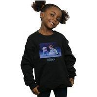 Disney Girl's Frozen Build A Snowman Sweatshirt in Black | Size: 9 Years
