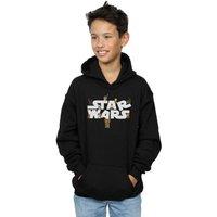 Star Wars Boy's Kiddie Logo Hoodie in Black | Size: 9 Years
