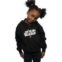 Star Wars Girl's Kiddie Logo Hoodie in Black | Size: 9 Years