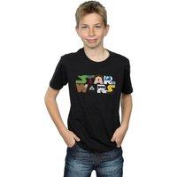 Star Wars Boy's Character Logo T-Shirt in Black | Size: 5-6 Years