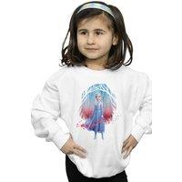 Disney Girl's Frozen 2 Elsa Find The Way Sweatshirt in White | Size: 3-4 Years